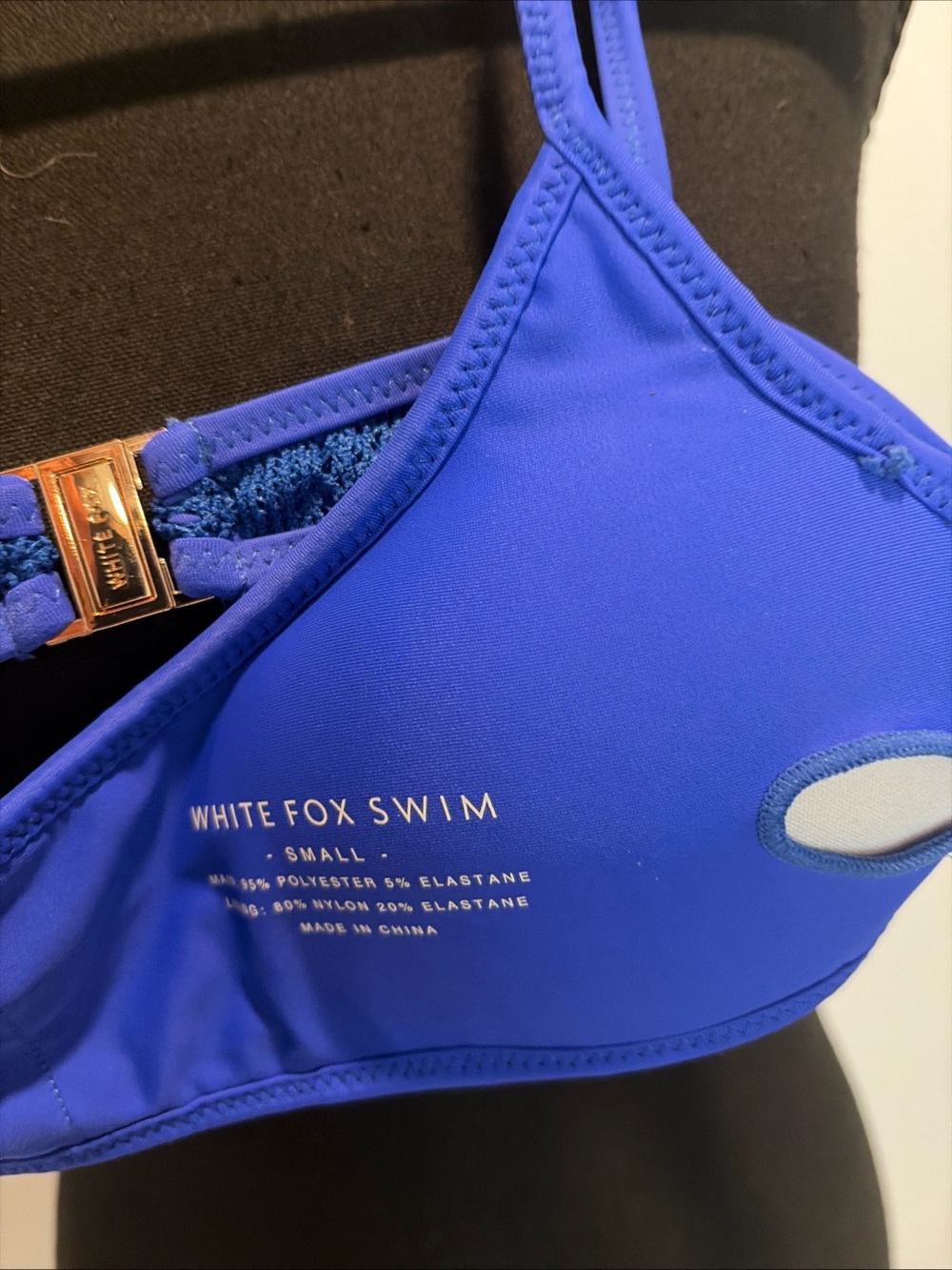 White Fox Swim Bikini Cobolt Bathing suit Blue Two Piece - Picture 8 of 15